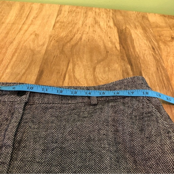 LL Bean Herringbone Classic Fit Black White Lined Skirt Womens Size 16 Petite - Picture 11 of 13